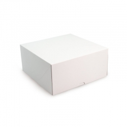 Коробка для торта белая 255х255х105 мм. в упаковке 60шт.